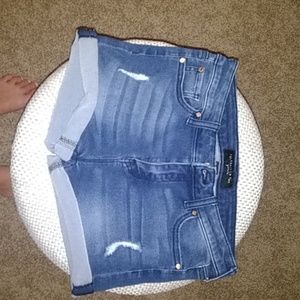 Blue jean shorts